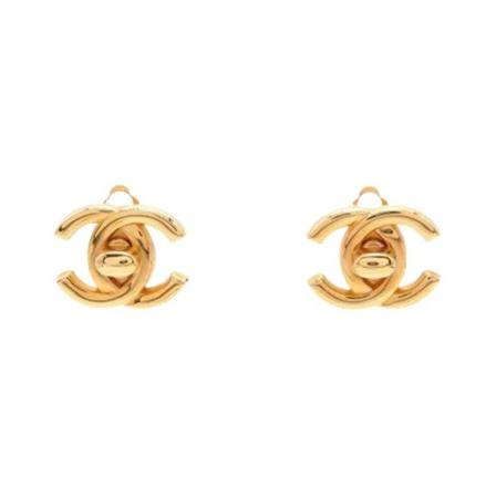 Chanel Vintage Pre-owned Earrings gul, Dam Vintage Smycken, Dam, Storlek: ONE SIZE