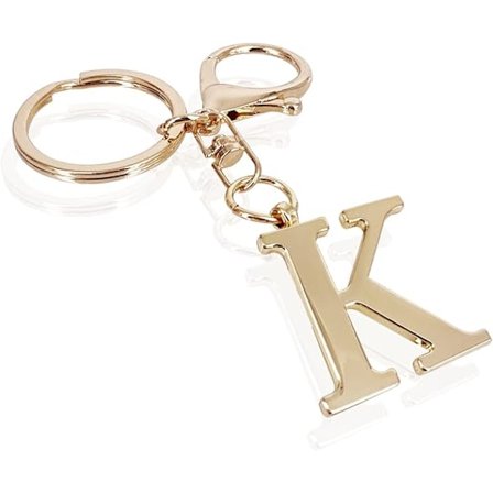 Guld Bokstav Nyckelring för Kvinnor Väskberlocker Handväska Berlocker För Handväskor Metall Alfabet Initial Bokstav Nyckelring