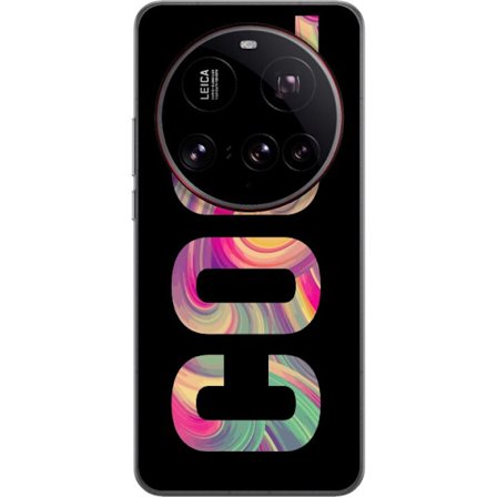 Kompatibelt Mobildeksel til Xiaomi Xiaomi 15 Ultra Modern typografisk kunst med ordet LOVE i flytende regnbuefarger mot svart bakgrunn med sterk visue