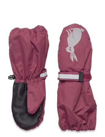 Ski Mittens Reflective Long Sh Pink Lindex