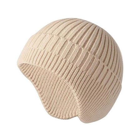 Strikket hue til mænd, øreklap, vinterhuer, uldhue til mænd, varm skull cap, slouchy med ørevarmere