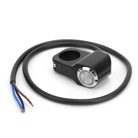 Universal motorsykkel 22mm styre trykknappbryter med lys reset lås