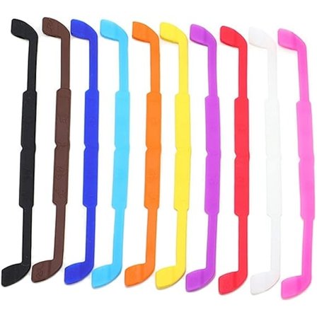(Multicolor) Elastiske brillesnore til voksne og børn, 10 snore til børn, mænd og kvinder til læsebriller og briller, svømmesport.