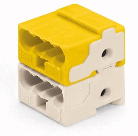Wago 243-212 Klemme 14 x 10 x 10 mm, 50-pakning Grå/gul, Installasjonsmaterial