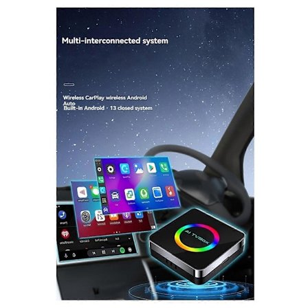 Android 13 Ai TVBox Ai Box Carplay WIFI6 2G+16G Trådløs Carplay/Android Auto Carplay til Android Ai