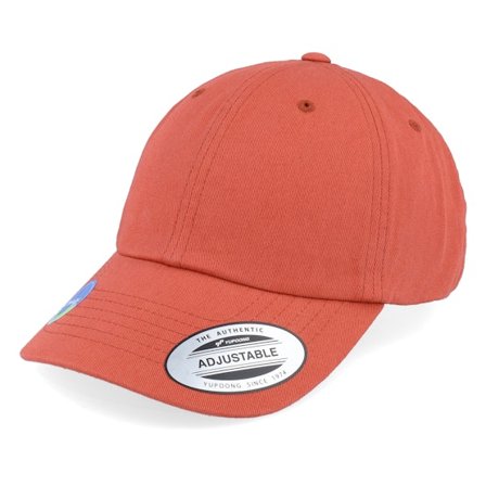 Yupoong - Rouge unconstructed Casquette - Ecowash Rose Red Dad Cap @ Hatstore