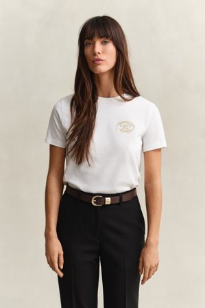 GANT Damen Rope Graphic T-Shirt (XL) Weiß