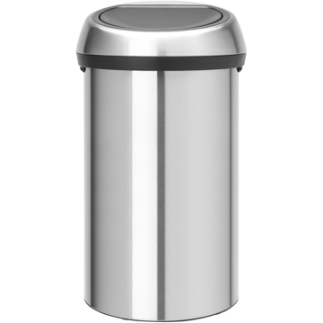 TOUCH BIN MATT STEEL 60L
