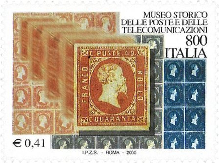 Italien - Frimærker på frimærker - Postfrisk frimærke
