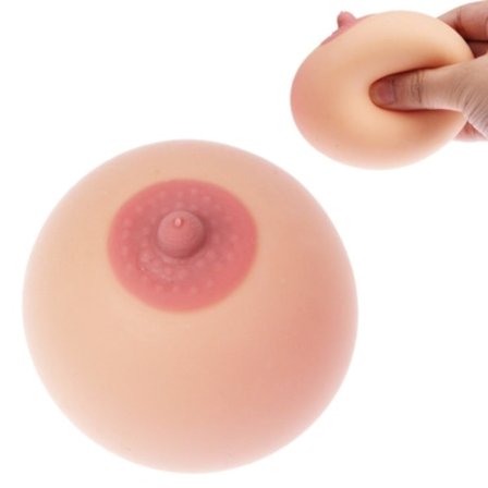 /Hc/2-pak - Tutte - Stressbold / Klemmebold / Bryst / Stresspude Beige