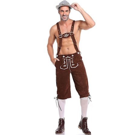 Lederhosen Aikuiset - Aitoa Nahkaa Aidot Saksalaiset Lederhosenit Miehille, Oktoberfest-asu Ruskea[YDE] Ruskea{F3445}