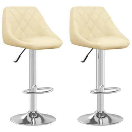 Vidaxl Barstolar 2 St Gräddvit Konstläder Creme