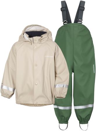 Didriksons Slaskeman Kids' Set 6 Children rainwear sets Beige 140