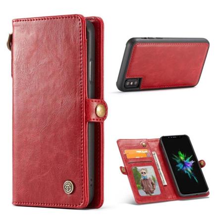 CaseMe iPhone Xs Max 2-i-1 etui med pung - Rød Red