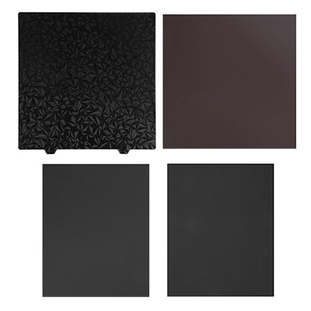 3D Printer PEI Byggeplade 377x370mm Dobbeltsidet Varm Seng Stålplade til Ender 5 Plus 1.2mm Tykkelse Magnetisk PET Frostet Glat Overflade