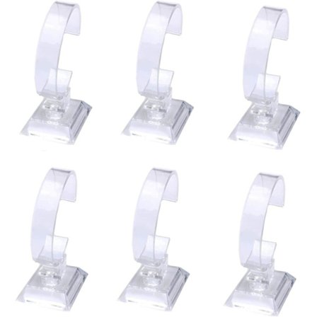 6-pak Akryl Ur Display Stand Til Ure Armbånd Kommerciel Brug Skrivebord Butikker Display Stand