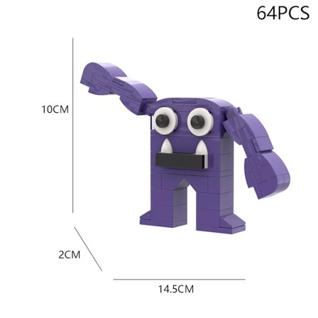 Garten of Banban Lego-liknande spel Grön-huvad monster flamingo MOC modellbyggstenar barns utbildningsleksaker