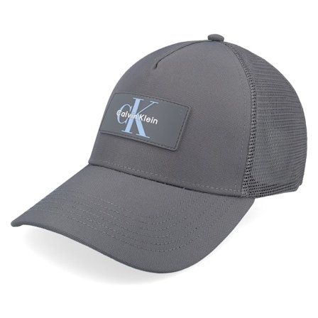 Calvin Klein - Šedá trucker Kšiltovka - Lg Sl Ptch Bll Nyl M Granite Gray-os @ Hatstore