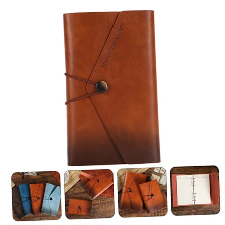 A6 Retro Journal med rem Sød rejsedagbog Hjemmeskrivningsnotesbog Bærbar notesblok Blank journal