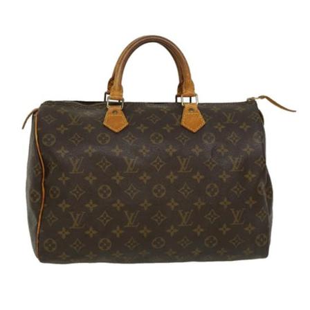 Louis Vuitton Vintage, Pre-owned Speedy 35 Monogram Handbag Bruin, Dames, Maat:ONE Size