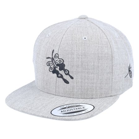Kinder Kiddo Cap - Grau snapback Cap - Kinder Bindle Butterfly Heather Grey Snapback @ Hatstore