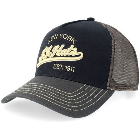 JJ Hats - Svart trucker Keps - New York Anthra/Black A-frame Trucker @ Hatstore