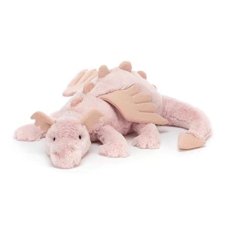 Jellycat Iso Vaaleanpunainen Lohikäärme Pehmolelu 66cm - Myyttinen Pehmoeläinlahja