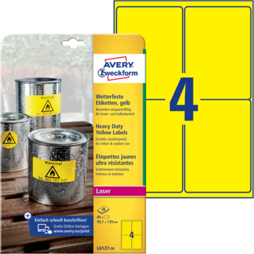 Etikett Gul 99,1x139 mm