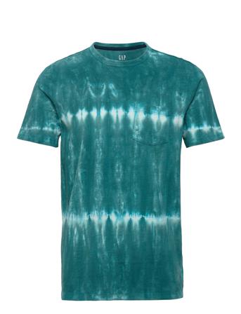 V-Lived In Pocket Tee - Tie Dye Blue GAP