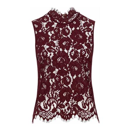 IVY OAK Lace Top Rød, Dame
