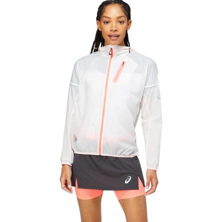 Asics Women's Fujitrail Jacket Women unlined workout jackets White L