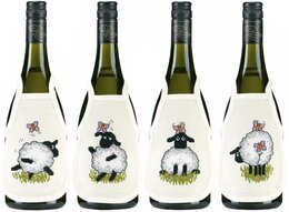Flaschenschürzen Verspielte Schafe 4-er Pack