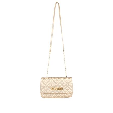 Love Moschino, Small Crossbody BAG Geel, Dames, Maat:ONE Size