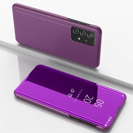 SKALO Samsung A33 5G Clear View Mirror Lompakko - Violetti