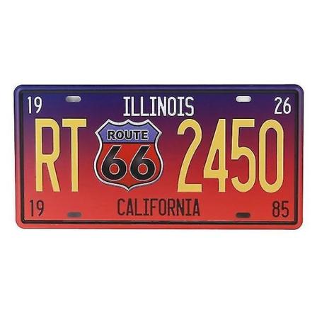 HKK 30X15CM K Vintage Metalliset Peltikyltit Baari Klubi Seinä Autotalli Usa Route 66 Autonumero