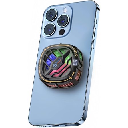 Telefonkøler, Højeffekts Gaming Telefonkøler, Universal Telefonkøleventilator med Ekstrem Kølehastighed, Telefonkøler til