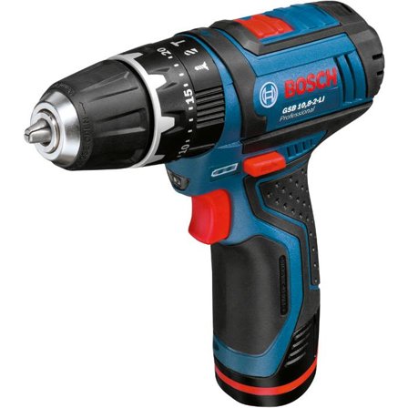 Bosch GSB 12V-15 Bore-/skruemaskine med batteri og oplader, Maskiner