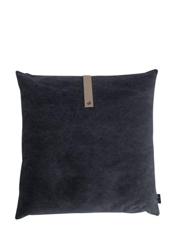 Canvas Cushion Cover Home Textiles Cushions & Blankets Cushion Covers Svart Louise Smærup