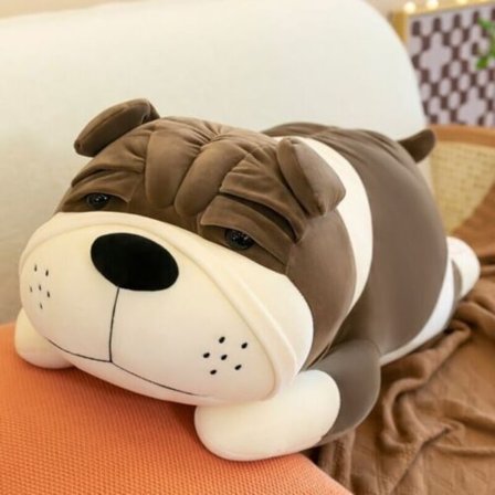 Fransk Bulldog Shar Pei Plysch Uppstoppad Djurkudde NYHET