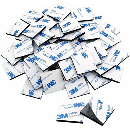 120-pack fyrkantiga dubbelsidiga skumtejper, starka dynor, monteringstejp (svart)