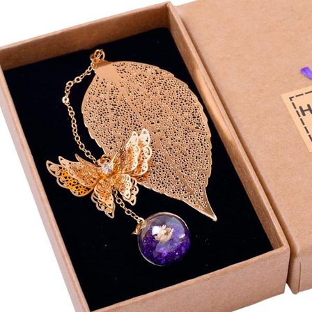 Guld - Metall bokmärke, Alla hjärtans dag present till kvinnor, döttrar