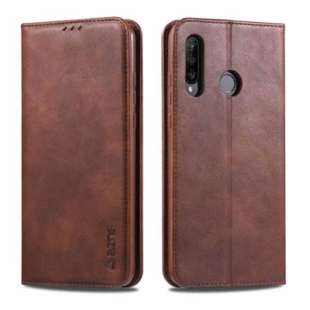 Huawei P30 Lite - Stilrent Smart Plånboksfodral Brun