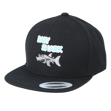 Kiddo Cap - Zwart Cap - Kids Baby Shark Black Snapback @ Hatstore