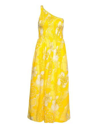 Khalani Midi Dress Knelang Kjole Gul Faithfull The Brand