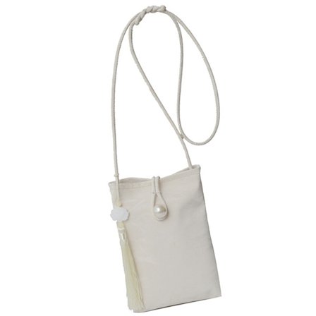 Elegant Perler Prydet Telefon Taske Blød PU Læder Skuldertaske Telefon Punge til Kvinder Traditionelt Tilbehør