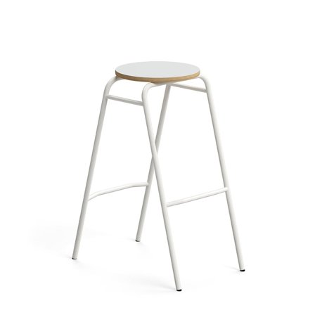 Bar stool ALTUS, H 790 mm, white/grey