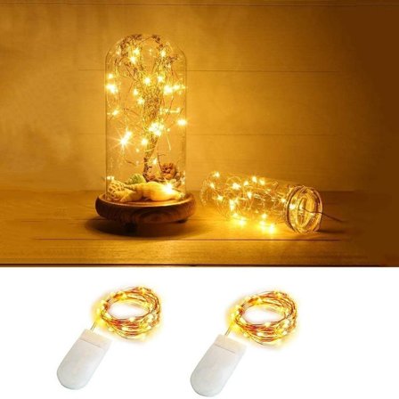 Mini LED-slingljus med batteri, 2 st slingljusbatterier, 2m KLB