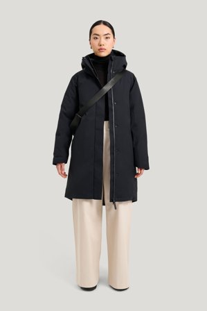 Tretorn Row Insulated Parka — Wasserfeste Jacke Damen — Schwarz | Oberbekleidung, Gummistiefel, Jacken & Regenbekleidung für Damen, Herren & Kinder