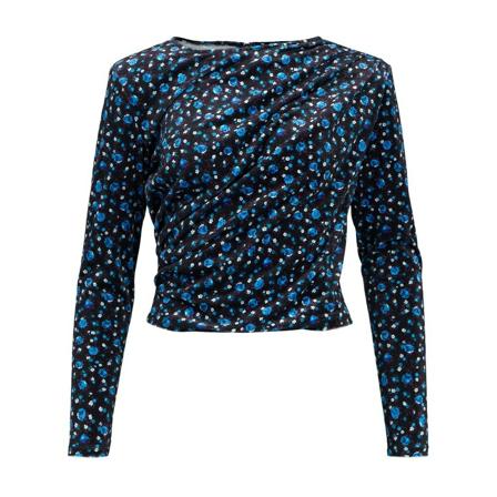 Object, Objalona L/S TOP Blauw, Dames, Maat:S