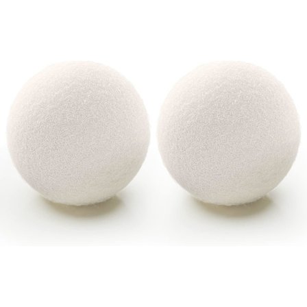Tørrebolde 100% Naturlige Uldbolde til Vask - Skyllemiddel Genanvendelige Tørrebolde Hypoallergeniske Miljøvenlige Pakke med 2
